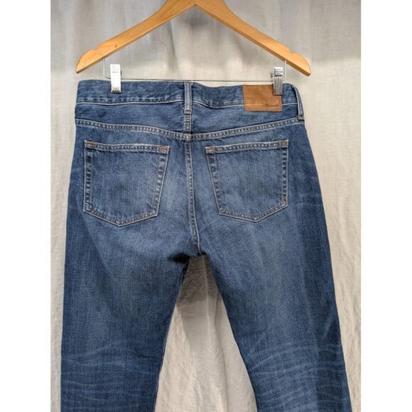 Madewell women's W31 L 32 slim dark wash denim jeans 100% cotton mid rise O9 - Picture 5 of 10